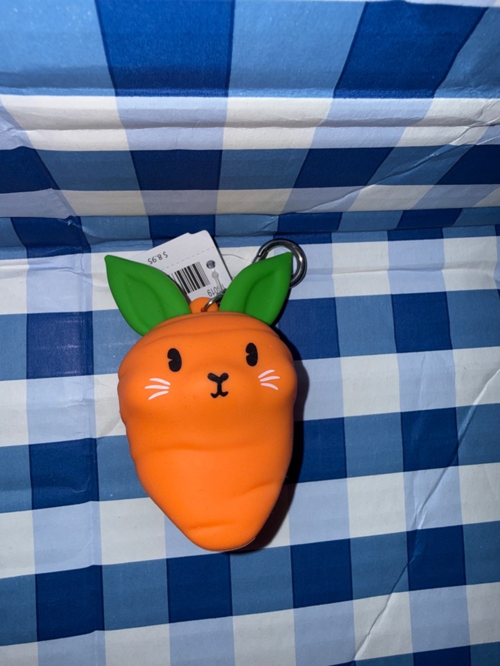 Carrot bunny, hand sanitizer holder